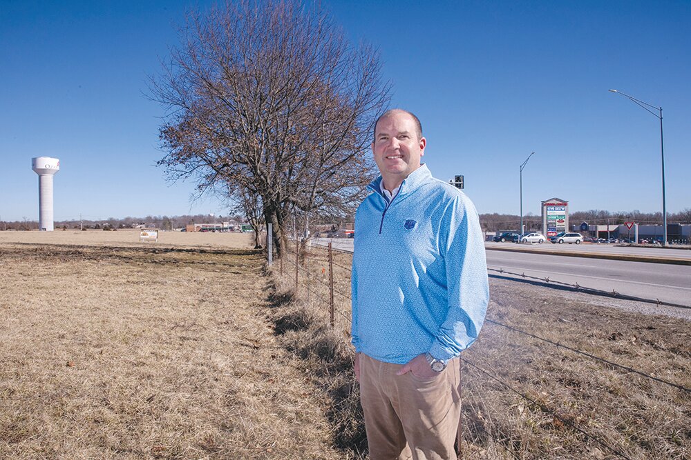 COMPANIES COMING: Brad Thessing is working on a 20-acre development in Ozark and says he has letters of intent signed by several companies.
